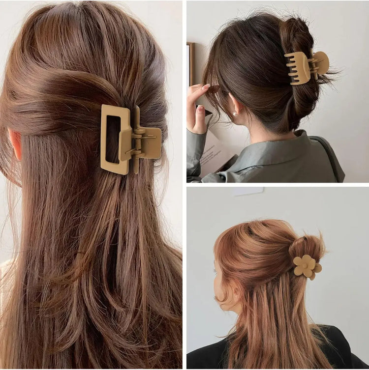 MINMUNJIU Small Hair Clips for Thin Hair 12 Pack Matte Small Medium Claw Clips Ranging from 1.57-2 Inch for Thin Fine Short Hair Non-slip Claw Clips for Women and Girls Frezze_Luxe