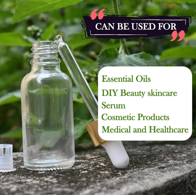 Bumobum 5 Pcs 1 oz Dropper Bottle Clear Eye Dropper Bottles with 2 Droppers 1 Funnel 1 Pipette & 8 Labels 30 ml Tincture Bottles with Dropper for Essential Oils Serums Hair Oils Body Cuticle Oils frezze_luxe