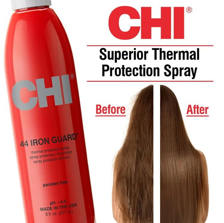 CHI 44 Iron Guard Thermal Protection Spray Heat Protection Spray for Hair Hair Spray for Heat Styling Hair Care Maintain Repair & Protect Color-Safe & Paraben-Free Hair Products 237ml Frezze_Luxe