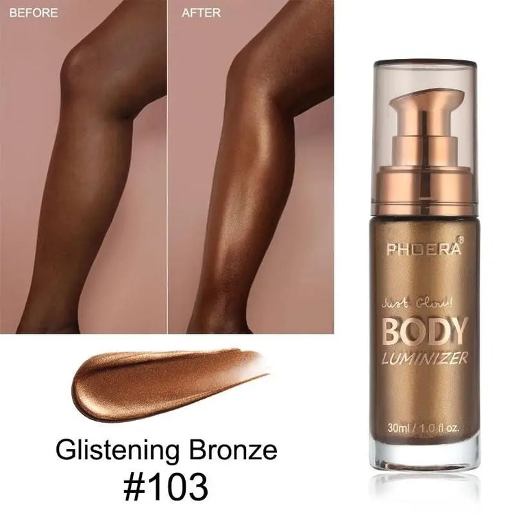 Body Shimmer Oil Body Bronzer Shimmer OilBody Glow Oil Shimmer Highlighter Luminizer Illuminator with Body Makup frezze_luxe