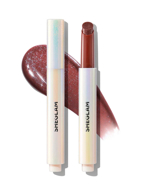 SHEGLAM Pout-Perfect Moisturizing Solid Lip Gloss Shimmer Lip Plumper - Sepia Kiss Frezze_Luxe