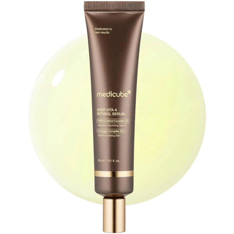 Medicube Deep Reviving Bakuchiol Retinol Facial Serum - Anti-Aging 4th Gen Retinol & Bakuchiol - Targets Fine Lines Uneven Skin Tone Blemish Scars - Korean Skin Care Low Irritant 1.69 oz Frezze_Luxe