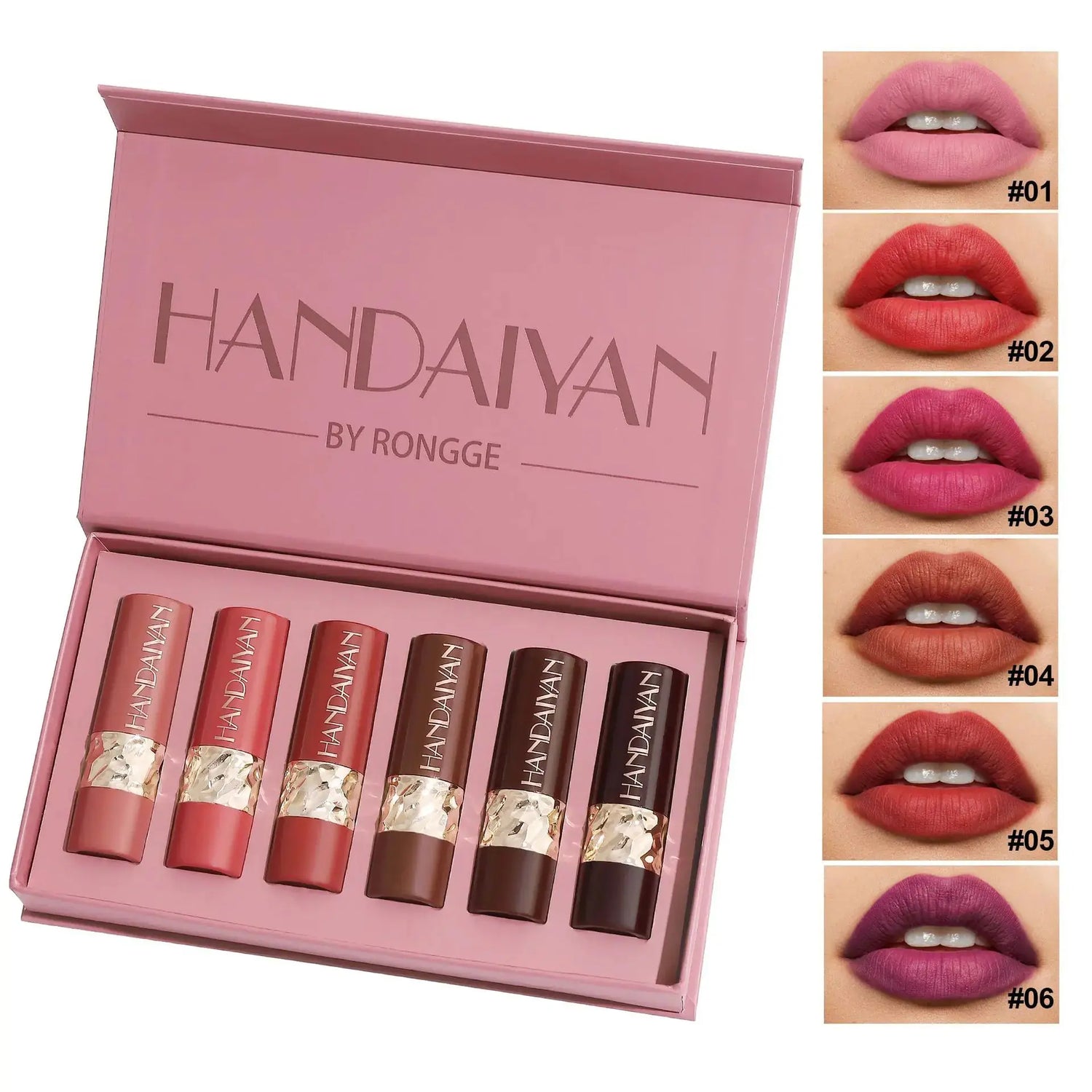Natural Matte Lipstick Set in Easy Colors Frezze_Luxe