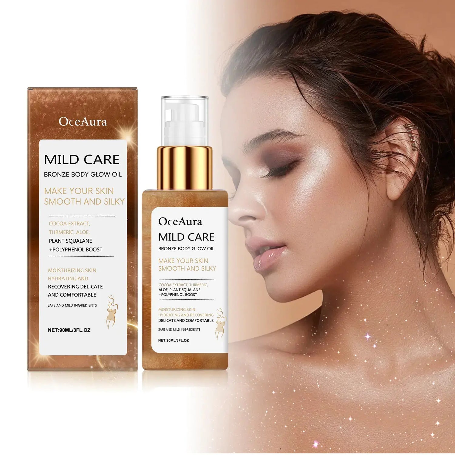 Antique Bronze Body Shimmer Oil Frezze_Luxe