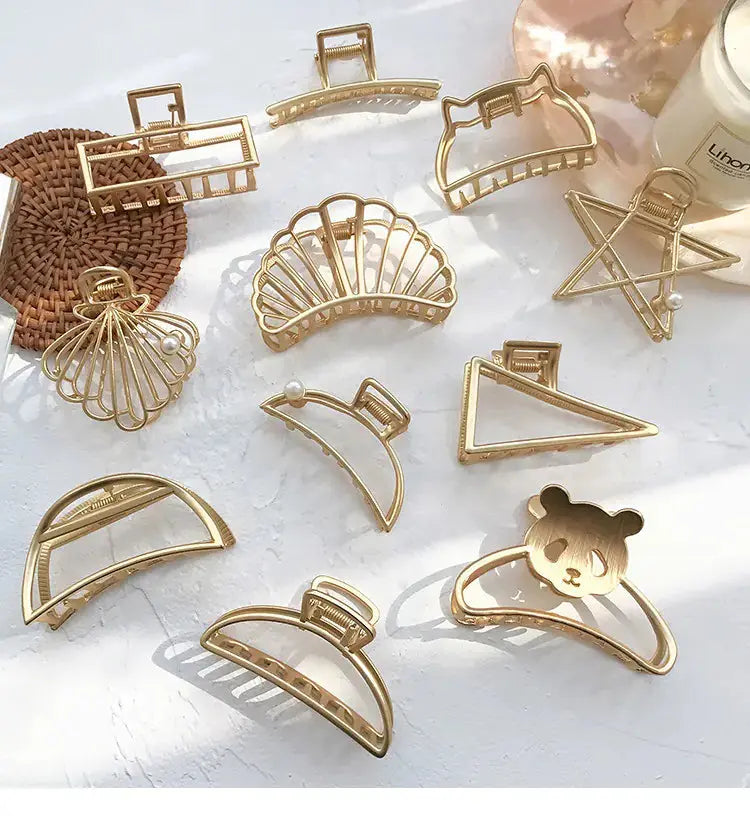 Matte Metal Ponytail Clip with Bun Holder (Large) Frezze_Luxe