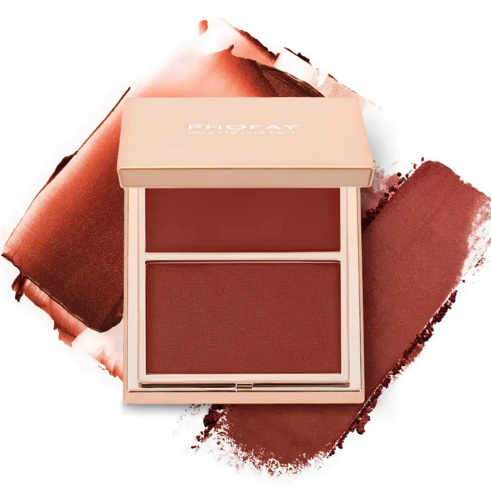 PHOFAY Double-Take Cream & Powder Blush Duo Frezze_Luxe