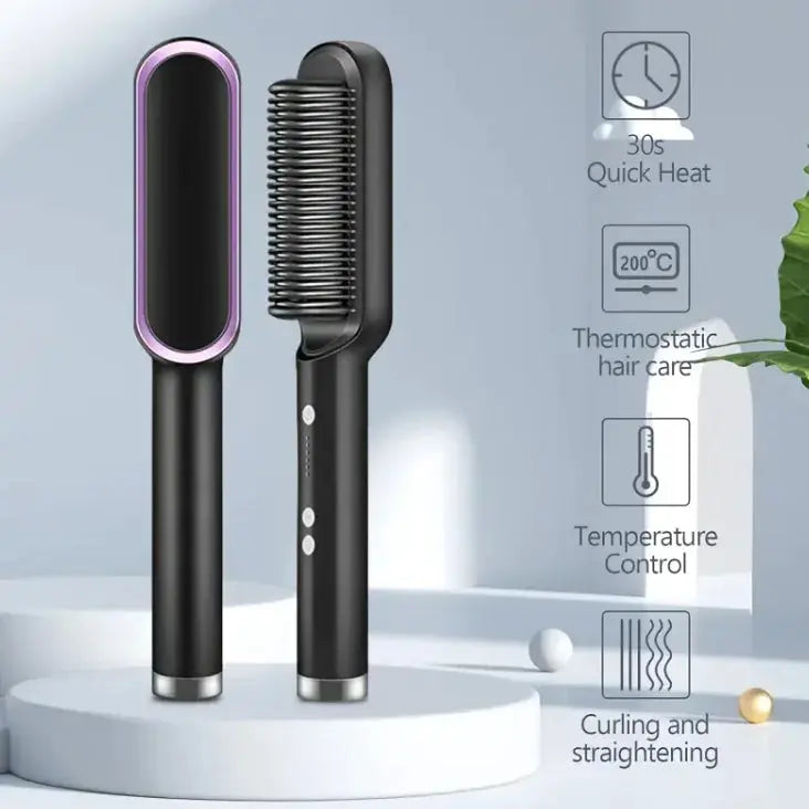 Dual-Use Horn Comb for Straightening and Curling Hair Frezze_Luxe