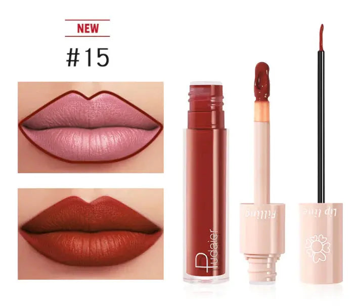 Pudaier Dual Lipstick and Lip Gloss Liquid Set Frezze_Luxe