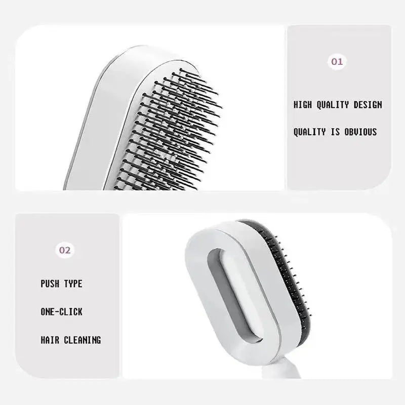 Self-Cleaning 3D  Hair Brush Frezze_Luxe