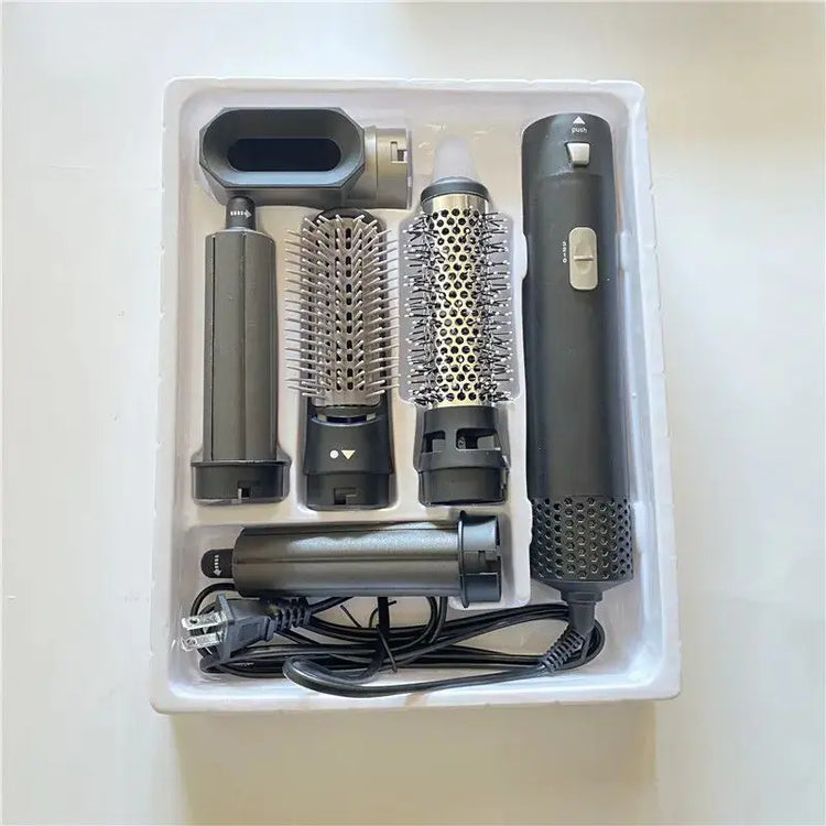 5-in-1 Automatic Hot Air Comb for Curling & Straightening Frezze_Luxe