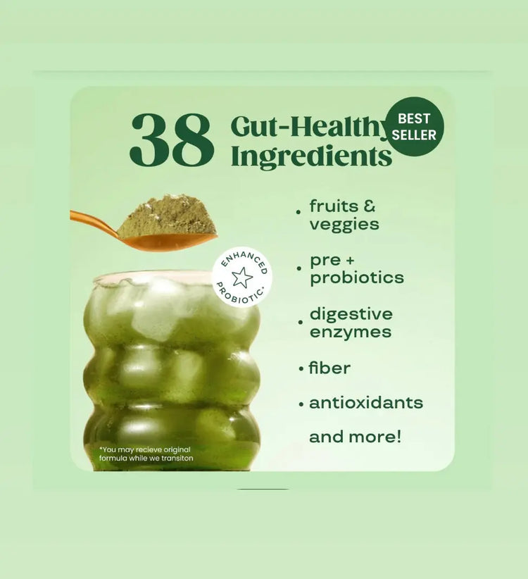 Bloom Greens and Superfoods Powder - Variety Pack (18 Packets) Probiotics for Digestive Health & Bloating Relief for Women Digestive Enzymes Superfoods Gut Health Frezze_Luxe