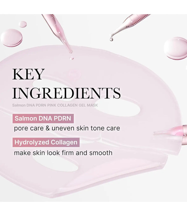 Medicube Salmon DNA PDRN pink collagen jelly gel mask | overnight face mask for glass glow skin- elasticity hydrating firming and moisturizing | korean skincare 28g 4ea Frezze_Luxe