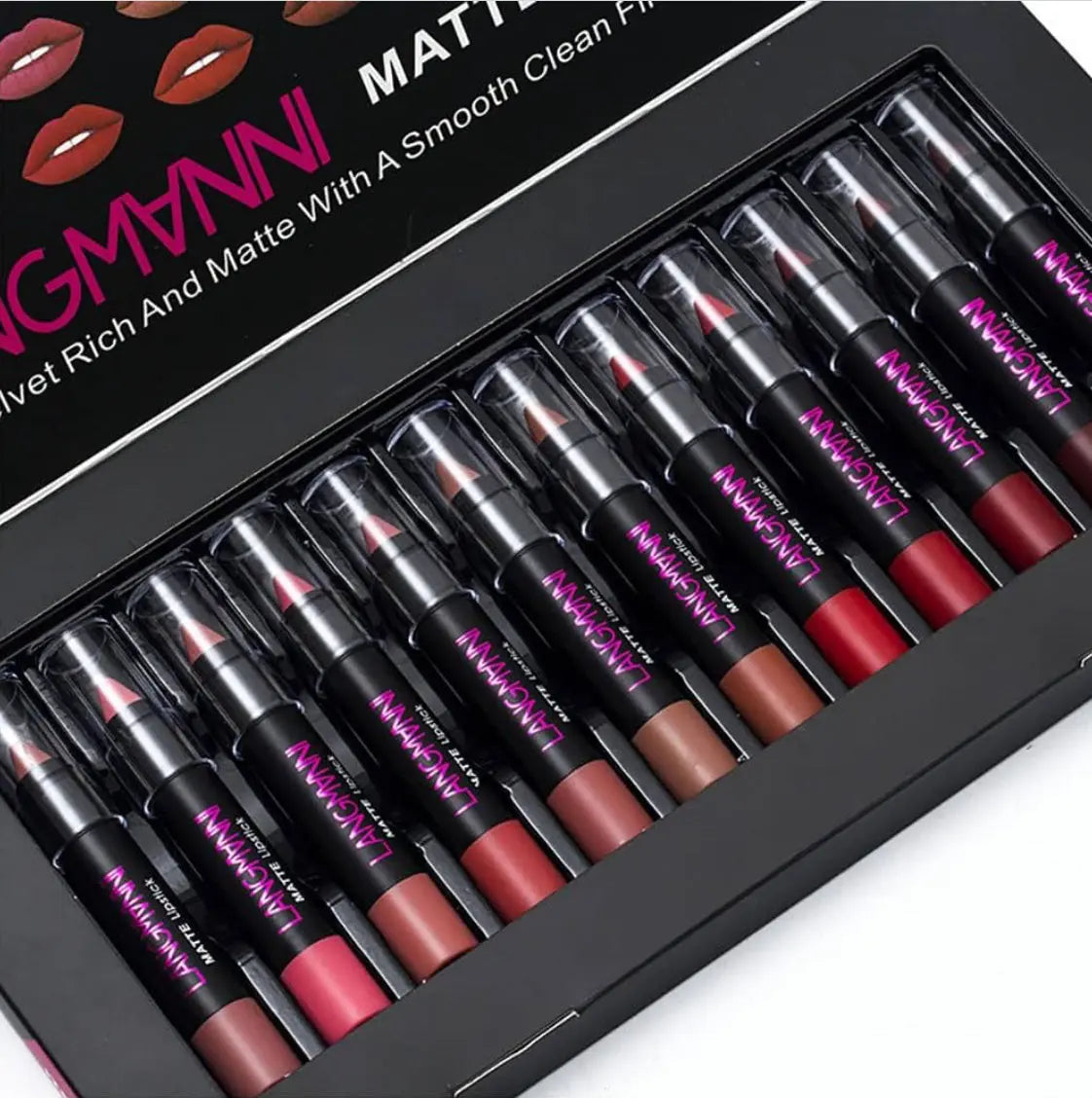 12 Lipstick Set Collection Frezze_Luxe