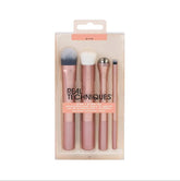 Real Techniques Prime Makeup Brush Set Ideal for Exfoliating & Applying Primers Moisturizers & Serums Skincare Tools Synthetic Bristles Cruelty-Free & Vegan 4 Piece Set frezze_luxe