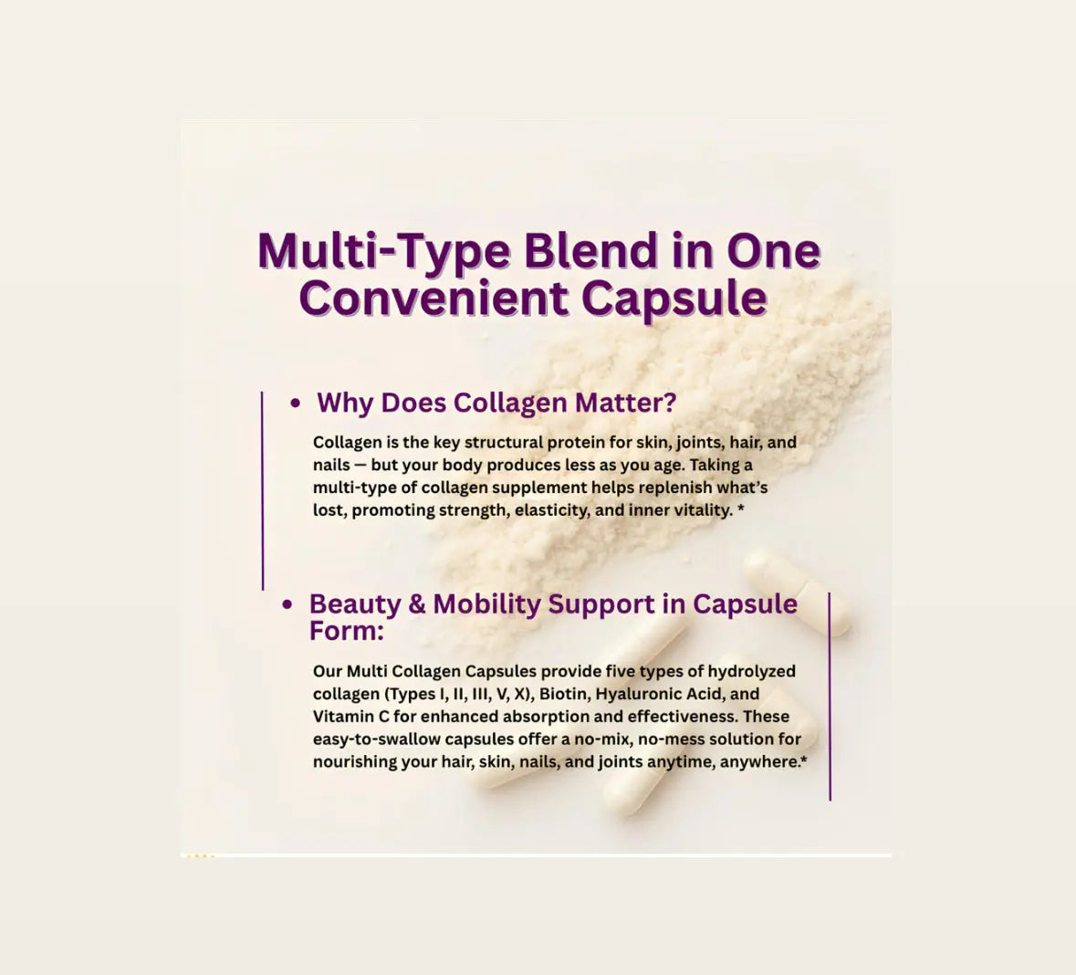 Micro Ingredients Multi Collagen Pills for Women & Men 240 Capsules | Type I II III V X - Hydrolyzed Collagen Peptides with Biotin Hyaluronic Acid & Vitamin C | Hair Skin Nail & Joint Support Frezze_Luxe