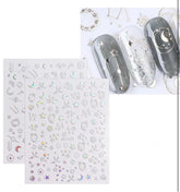 VOTACOS 12 Sheets Aurora Star Nail Art Stickers 3D Shiney Nail Decals Self-Adhesive Nail Art Supplies Glitter Holographic Star Heart Moon Nail Art Design Nail Accessories for Women Nail Decorations. Frezze_Luxe