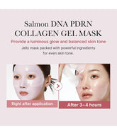 Medicube Salmon DNA PDRN pink collagen jelly gel mask | overnight face mask for glass glow skin- elasticity hydrating firming and moisturizing | korean skincare 28g 4ea Frezze_Luxe