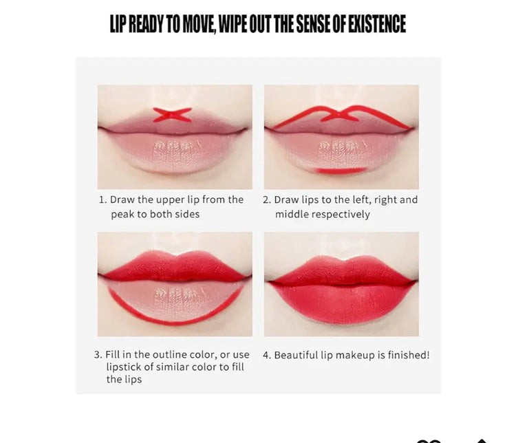 Petansy 5Pcs Double Head Matte Lipstick Set Lip Liner & Lipstick Set Long Lasting Waterproof Moisturizing Lipstick Set(D) Frezze_Luxe