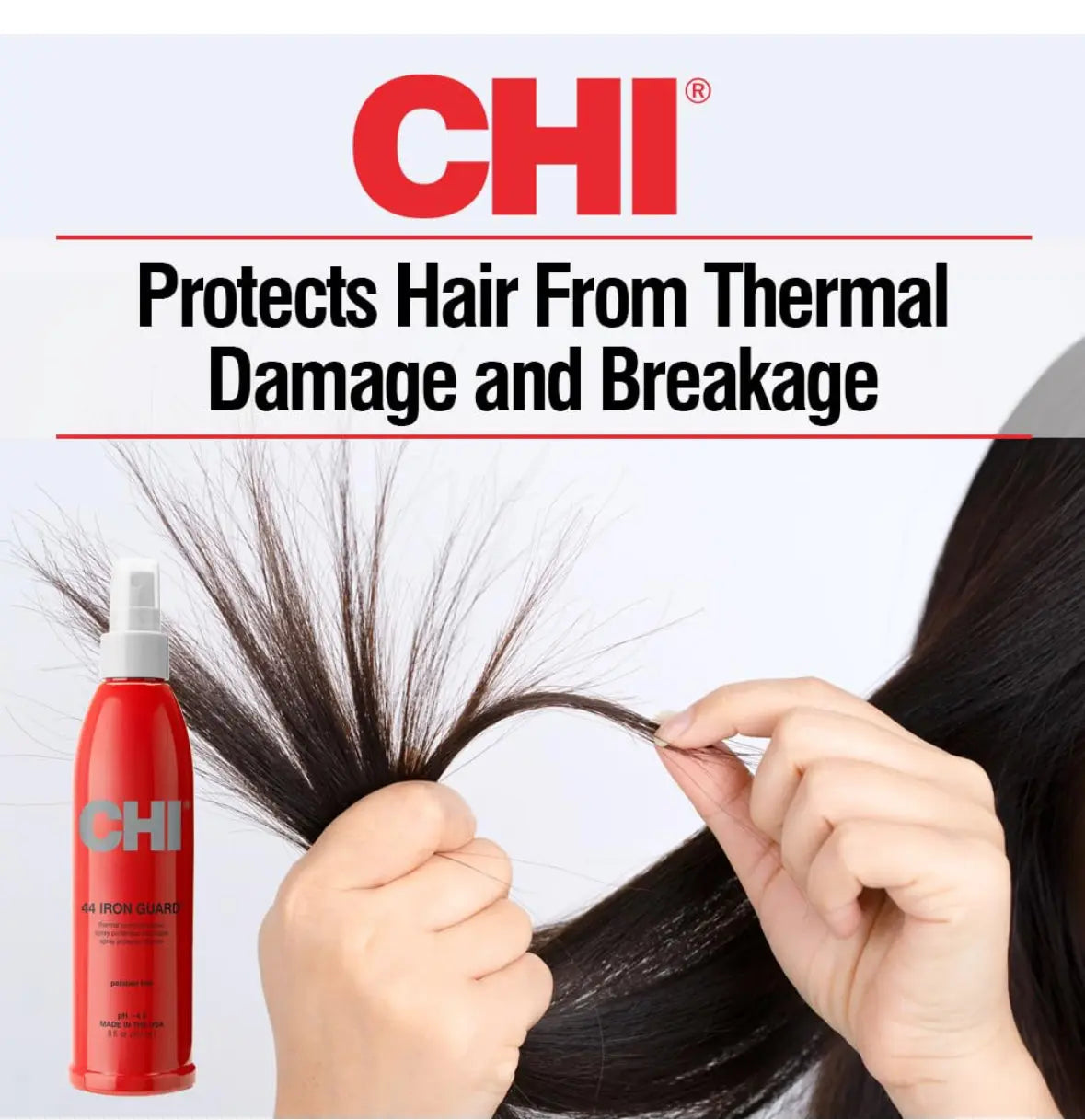 CHI 44 Iron Guard Thermal Protection Spray Heat Protection Spray for Hair Hair Spray for Heat Styling Hair Care Maintain Repair & Protect Color-Safe & Paraben-Free Hair Products 237ml Frezze_Luxe
