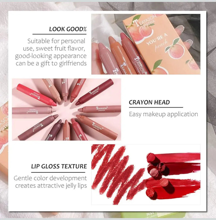 Makeup Crayon Lipstick Small Set - 3 Pack Frezze_Luxe