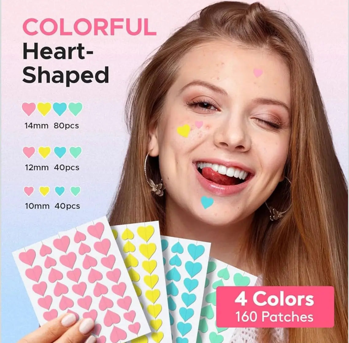 LitBear 3 IN 1 Acne Patch for Face 7 Sizes 368 Patches Hydrocolloid Acne Patches for Chin Forehead Nose 16 XL Pimple Patches Large for Body Heart-Shaped Acne Cover Zit Patches Acne Dots Sticker Frezze_Luxe