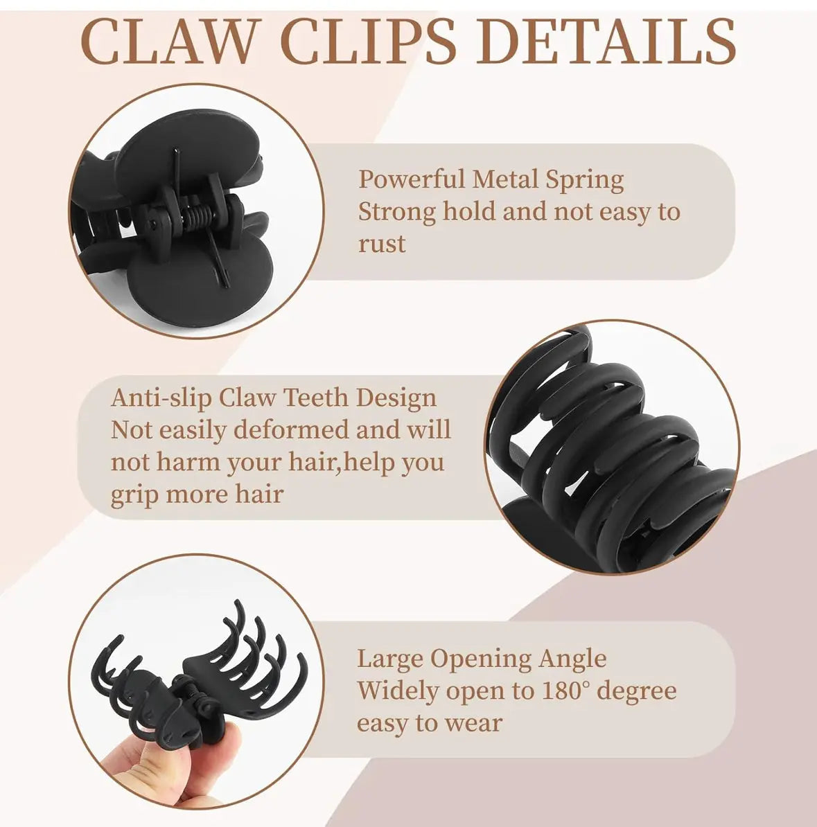 MINMUNJIU Small Hair Clips for Thin Hair 12 Pack Matte Small Medium Claw Clips Ranging from 1.57-2 Inch for Thin Fine Short Hair Non-slip Claw Clips for Women and Girls Frezze_Luxe