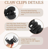 MINMUNJIU Small Hair Clips for Thin Hair 12 Pack Matte Small Medium Claw Clips Ranging from 1.57-2 Inch for Thin Fine Short Hair Non-slip Claw Clips for Women and Girls Frezze_Luxe