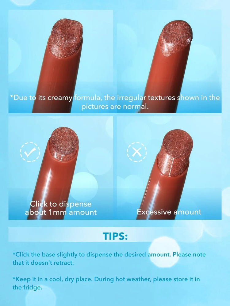 SHEGLAM Pout-Perfect Moisturizing Solid Lip Gloss Shimmer Lip Plumper - Sepia Kiss Frezze_Luxe