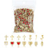128Pcs Gold Nail Charms Set with Gold Nail Gems Gold Rose Hearts Gold Cross Nail Charms and Virgin Mary Nail Charms - Y2K 3D Chrome Nail Charma Decorations Frezze_Luxe