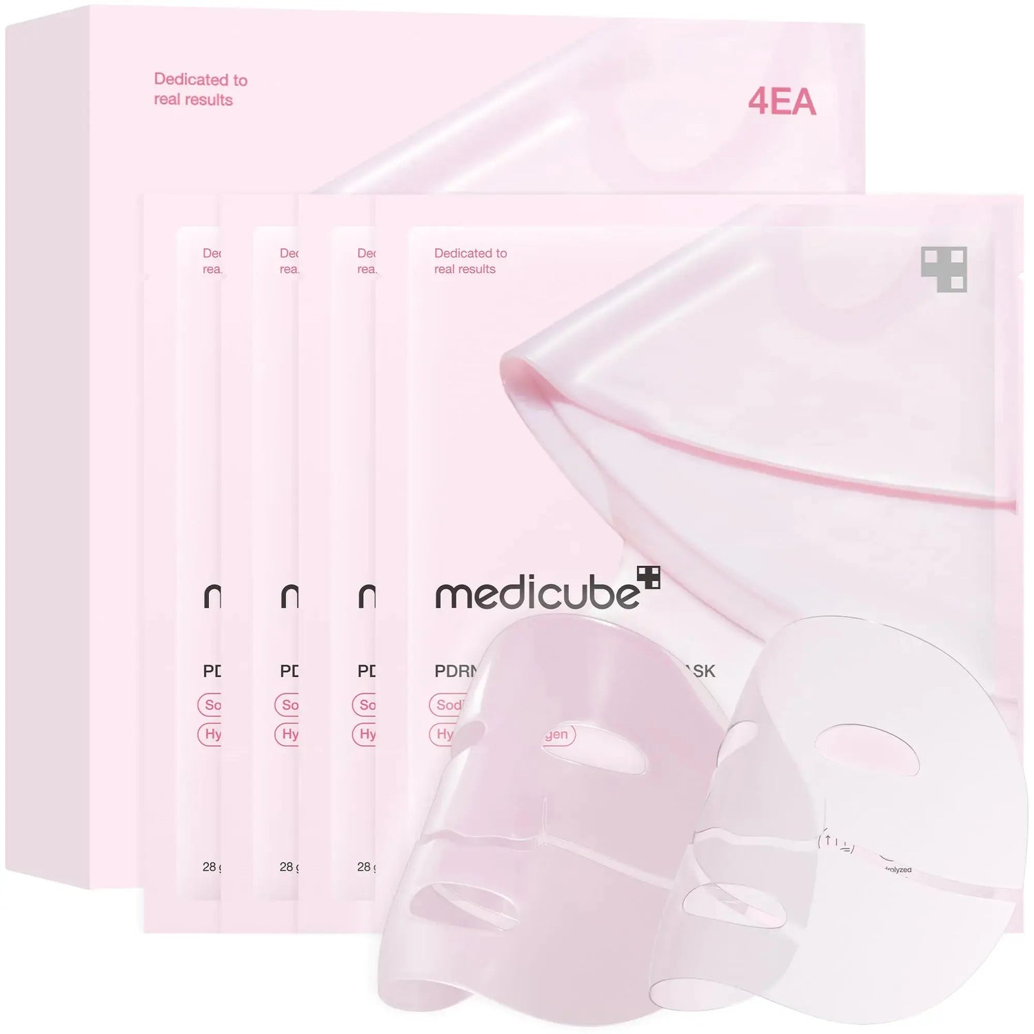 Medicube Salmon DNA PDRN pink collagen jelly gel mask | overnight face mask for glass glow skin- elasticity hydrating firming and moisturizing | korean skincare 28g 4ea Frezze_Luxe
