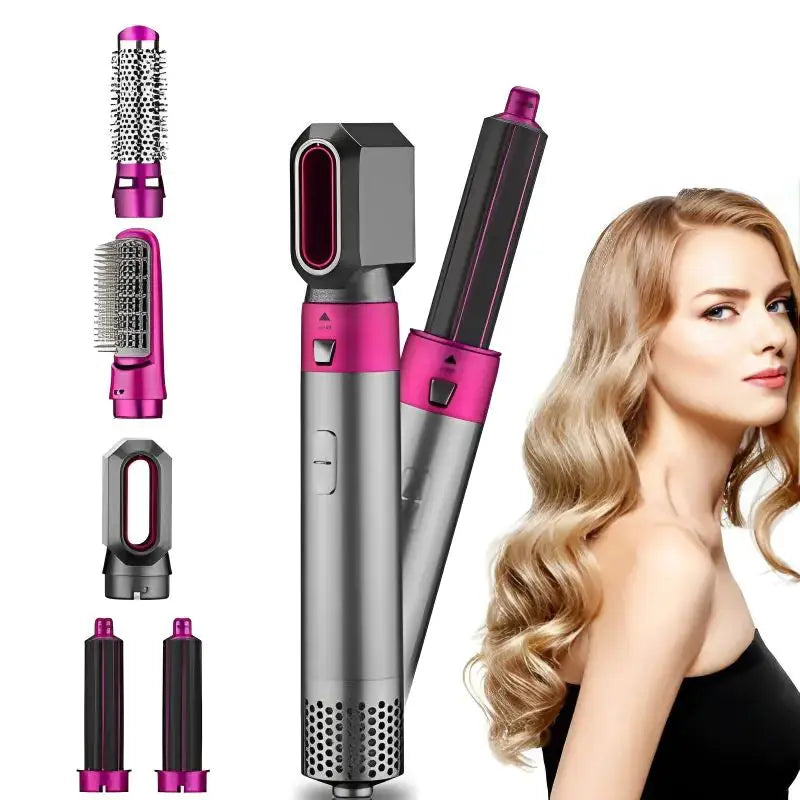5-in-1 Automatic Hot Air Comb for Curling & Straightening Frezze_Luxe