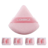 48 Pcs Makeup Powder Puff - Triangle Powder Puff for Face Powder Velour Press Powder Puff for Flawless Finish Portable Powder Puff with Case Beauty Tools Puff for Makeup Pink Frezze_Luxe