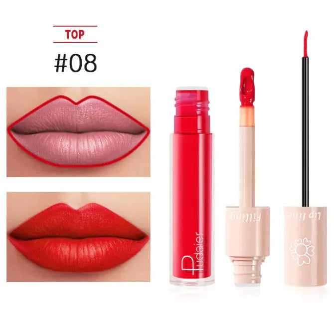 Pudaier Dual Lipstick and Lip Gloss Liquid Set Frezze_Luxe