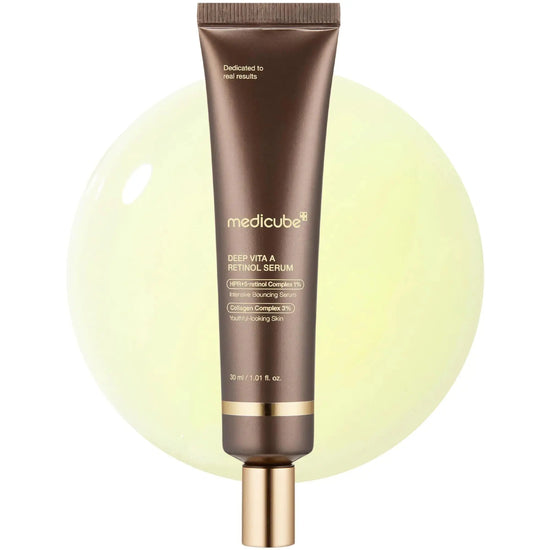 Medicube Deep Reviving Bakuchiol Retinol Facial Serum - Anti-Aging 4th Gen Retinol & Bakuchiol - Targets Fine Lines Uneven Skin Tone Blemish Scars - Korean Skin Care Low Irritant 1.69 oz Frezze_Luxe