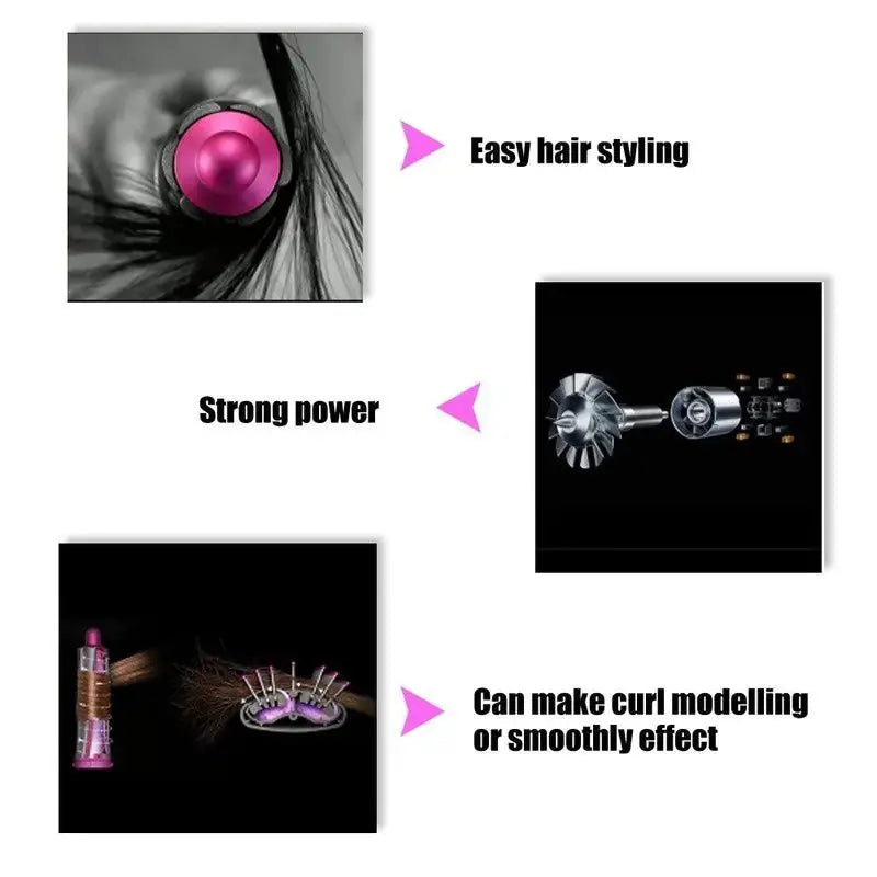 5-in-1 Automatic Hot Air Comb for Curling & Straightening Frezze_Luxe