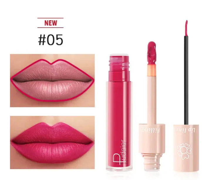 Pudaier Dual Lipstick and Lip Gloss Liquid Set Frezze_Luxe