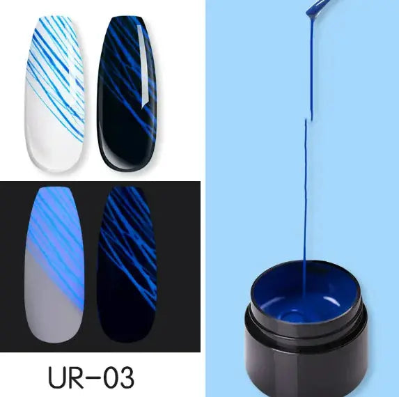 Luminous Nail Art Spider Nail Gel UV Nail Polish Frezze_Luxe