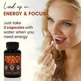 Caffeine Pills Alternative to an Energy Drink Energy Gel Energy Gummies 60 Pills Frezze_Luxe