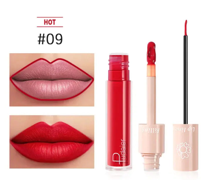 Pudaier Dual Lipstick and Lip Gloss Liquid Set Frezze_Luxe