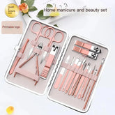 Rose Gold Stainless Steel Nail Clipper Tool Set (18 Pcs) Frezze_Luxe