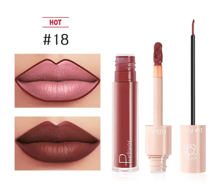 Pudaier Dual Lipstick and Lip Gloss Liquid Set Frezze_Luxe