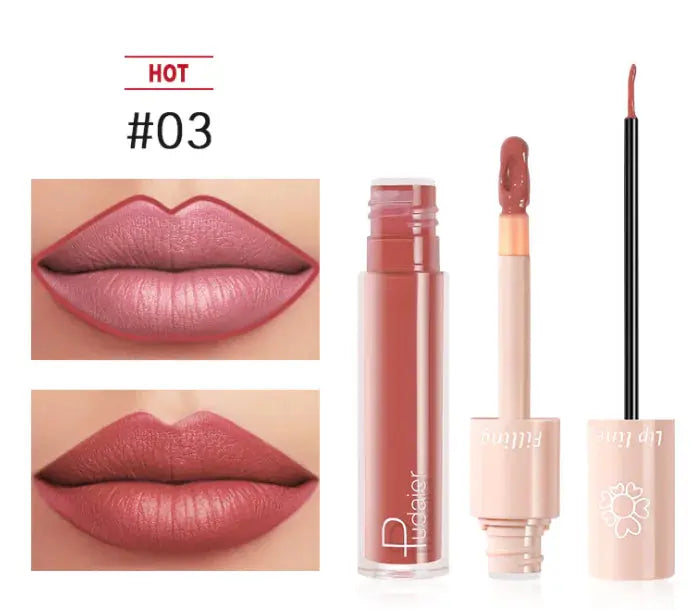 Pudaier Dual Lipstick and Lip Gloss Liquid Set Frezze_Luxe