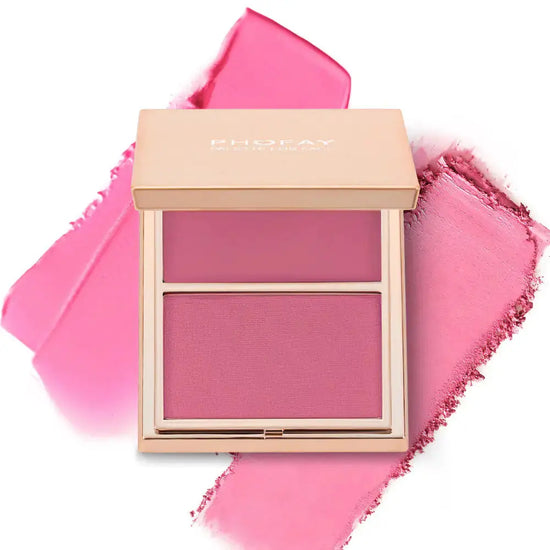 PHOFAY Double-Take Cream & Powder Blush Duo Frezze_Luxe
