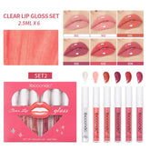 Transparent Lip Gloss Set with Liquid Lipstick Frezze_Luxe