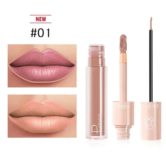 Pudaier Dual Lipstick and Lip Gloss Liquid Set Frezze_Luxe